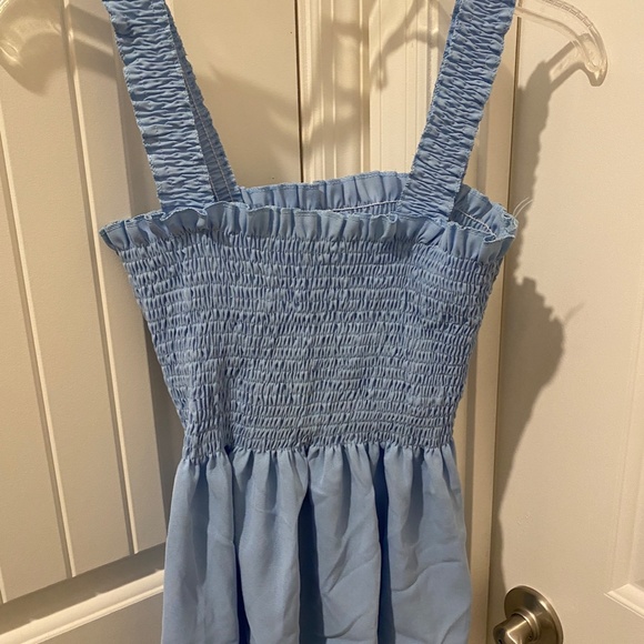 Blue Ruffle Tank Top - Picture 3 of 3